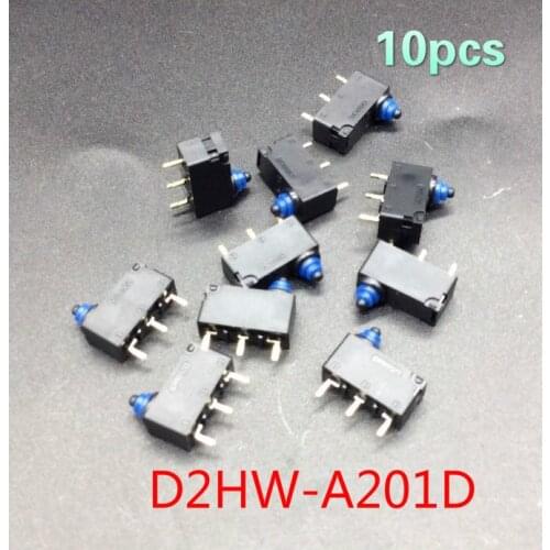 10pcs original D2HW car door lock micro switch 3 feet waterproof touch switch D2HW-A201D for Opel Zafira Cadillac BLS Astra