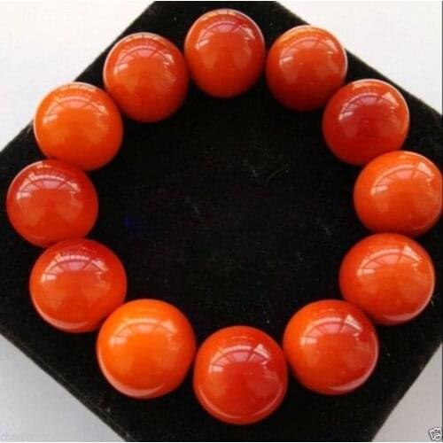 100% Beautiful Chinese Natural Handcraft Red Jade Bracelets 20MM AAAAA