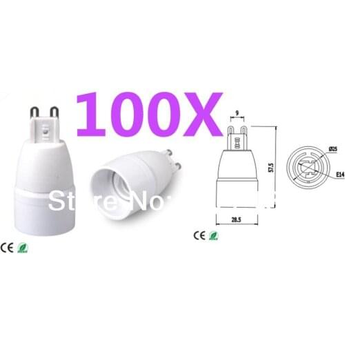 100pcs G9 to E14 LED socket adapter Led Light Lamp Bulb Holder converter Free Shipping With Tracking No