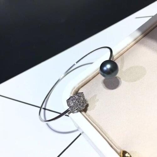 2 Color Pearl Bracelet Findings Fashion Bracelet Chain ADJUSTABLE Bangle Settings Jewelry Parts Fittings Flower Accessories