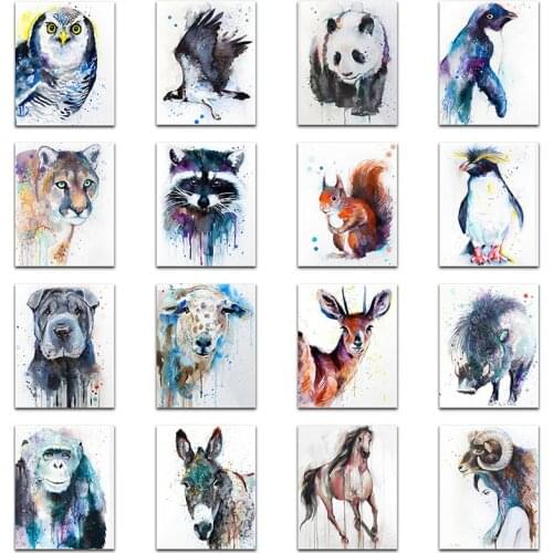 Diamond embroidery Animal eagle panda lion squirrel Square Diamond painting mosaic Cross stitch penguin dog sheep deer pig horse