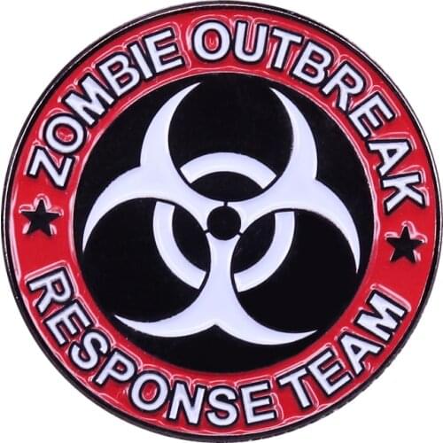 Bio hazard quarantine sign badge zombie theme gift