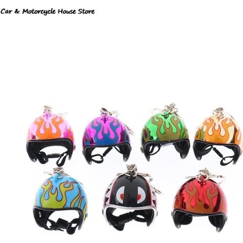 Motorcycle Helmet Keychain Keyring Chain Ring Pendant Car Interior Decoration