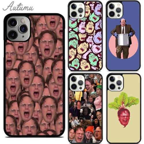 Funny Kevin Broccoli The Office Art Phone Case for iPhone 11 12 Pro Max mini X XR XS SE 2020 5 6 7 8 Plus Galaxy S8 S9 S10 Cover
