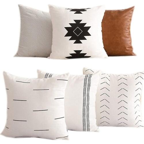 Decorative Pillowcases Are Only Suitable for Sofas, Sofas or Bed Sets Of 6 Pieces 18 X 18 Inches Modern Quality Design-ABUX