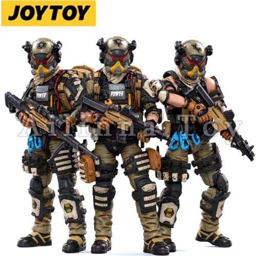 JOYTOY 1/18 3.75inches Action Figure (3PCS/SET) Hell Skull Paratrooper Squad Anime Collection Model Toy For Gift Free Shipping