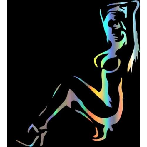 Personality Reflective Car Sticker Sexy Girl Silhouette Decals for Car Motorcycle Decorative Vinyl Cover Scratches Waterproof