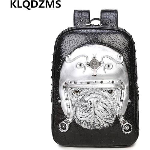 KLQDZMS Business Travel Bags With Rivet PU Large Capacity Unisex Personalized Backpack Women Fashionable Durable Handbag