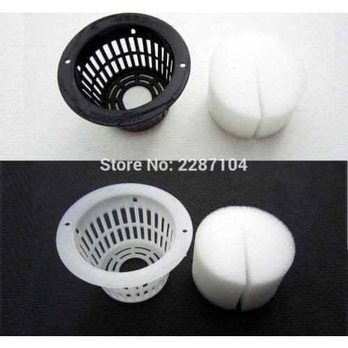 10pcs Brand New Mesh Pot Net Cup Basket+Clone Cloning Collar Foam Insert Hydroponic Green Plant Leafy Vegetable Grow C 1-3/4inch