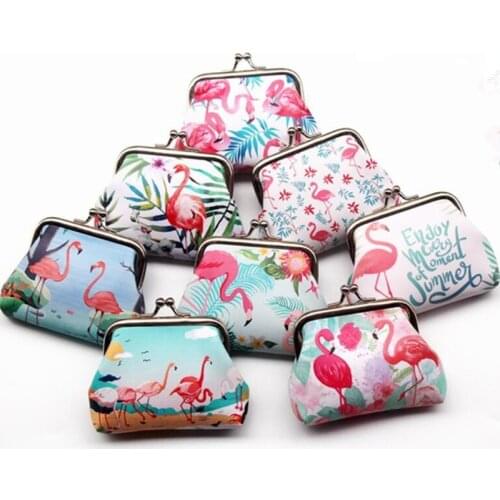 M226 Catoon Coin Purse Women Fashion Animal Bird Flamingo Hasp Zero Bag Women Student Bag Gift Wholesale