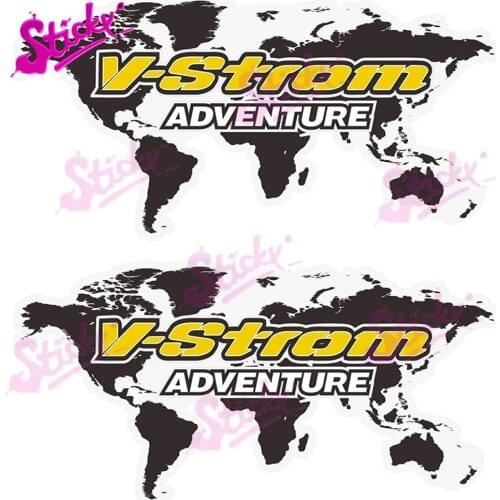 STICKY Motorcycle Stickers Emblem Badge Logo V Strom Car Sticker Decal Accessories for Laptop Helmet Trunk Mini Cooper