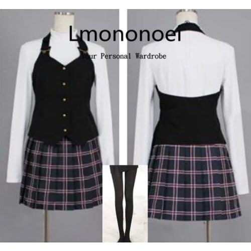 Lmononoei Persona Niijima Makoto Cosplay Costume Clothes with socks