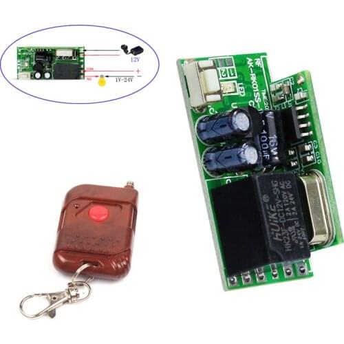 Micro 12V Relay Switch Wireless RF Remote Control Switch 12V Receiver Transmitter 315/433MHz Smart Relay Module for Home Family
