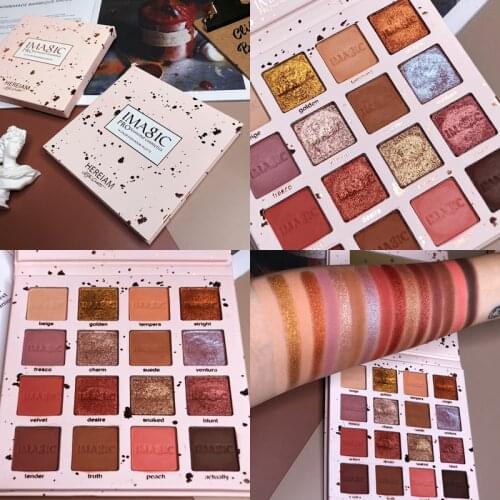 16 Color Metallic Diamond Eyeshadow Palette Glitter Shimmer Matte Eyeshadow Pallete Pigmented Cosmetic Maquillage Makeup Palette