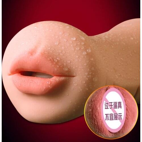 Realistic oral 3D deep throat with tongue teeth girl artificial vaginal male masturbation reality pussy blowjob sex toys