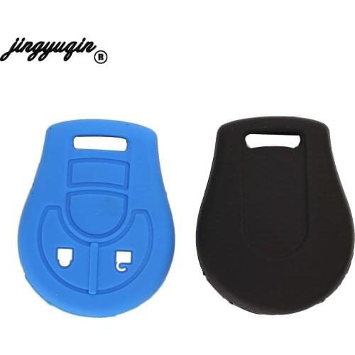 Silicone Soft Rubber 2/3/4 Buttons Car Key Fob Case Cover For Nissan Juke Micra Qashqai Car Key Holder Protector Accessories