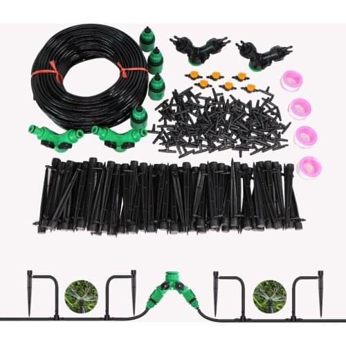 Drip Irrigation System 13CM 4-Way Micro Watering 1/4'' Hose Adjustable Sprinkler Kit Flow For Garden Flowers Vegetables Yard
