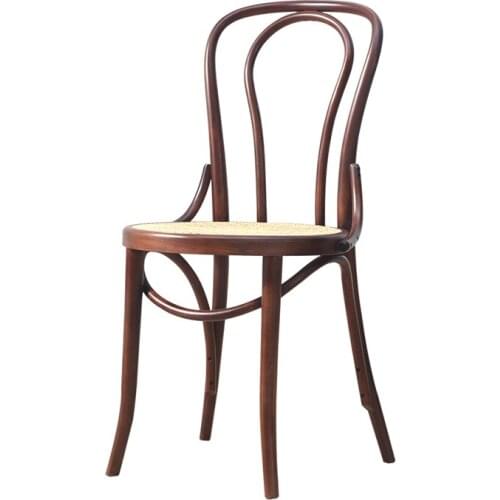 Nordic Solid Wood Dining Chair Home Real Rattan Chair Backrest Chair Restaurant Designer Retro Restaurant Modern Dining Chairs