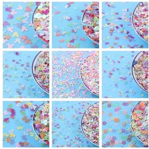 20g Mixed Loose Sequins Paillettes Sewing Craft DIY PVC Star Heart Rabbit Glitter Nail Art Manicure Wedding Decoration Confetti