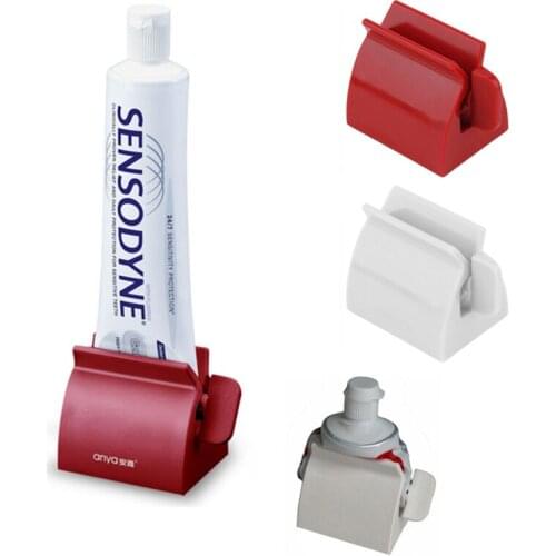 1PC Rolling Tube Toothpaste Squeezer Dispenser Toothpaste Seat Holder Bathroom Plastic Cream Tube Squeezing Dispensers