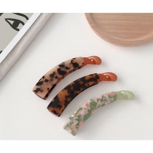 1PC Banana Hair Clip New Leopard Color Hair Claws Women Barrettes Hairpins Hair Accessories For Girls Ponytail Hoder Hair Clamp