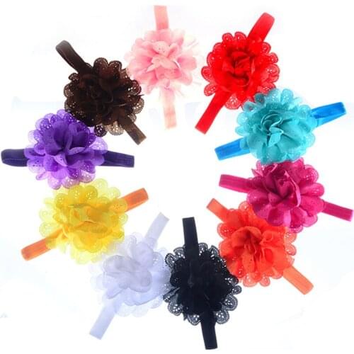 10PCS Kids Baby Girl Toddler Turban Solid Bow Headband Hair Band Accessories Headwear baby nylon headband