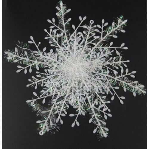 6cm 10cm 13cm 16cm 21cm 28cm Christmas Snow Flakes White Snowflake Ornaments Christmas Tree Decortion Festival Party Home Decor