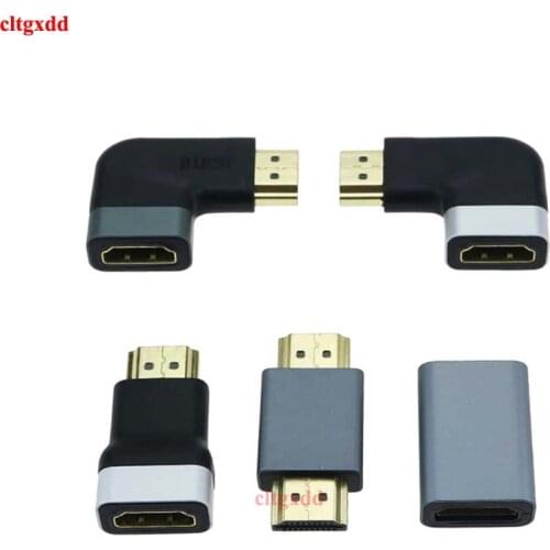 Hdmi-compatible Adapter 90Degree Right Angle Male to Female Converter Cable for HDTV PS4 PS5 Portable Hdmi-compatible Extender
