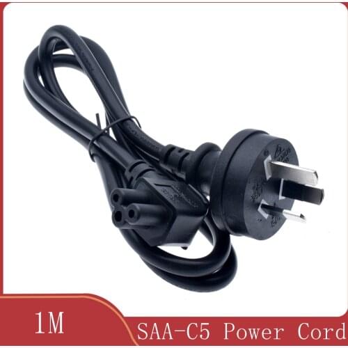 AU Australia SAA Power Cord New Zealand IEC C5 Cloverleaf Right angle Power Supply Lead Cable for Notebook Laptop AC Adapters