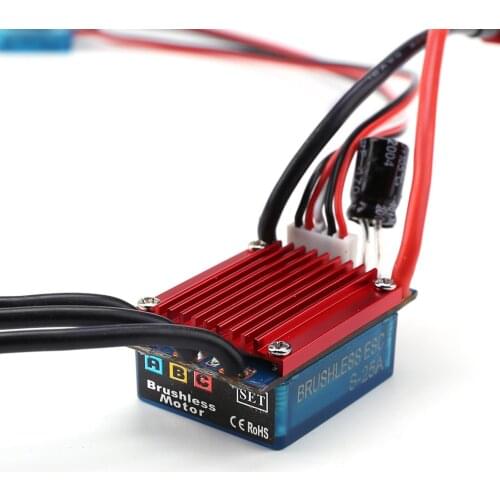 25A Brushless ESC Electric Speed Controller for 1/14 1/16 RC Car Truck Model