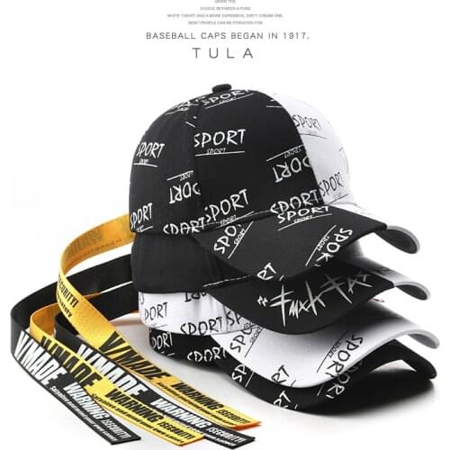 Black White Color Letter Matching Pentagram Graffiti Baseball Cap Student Young Men and Women The Spring Summer Sun Hat Cap