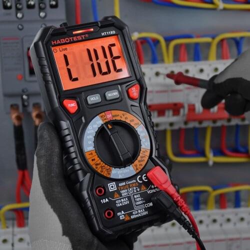 HABOTEST HT118D Digital Multimeter Esr Meter Testers Automotive Electrical Dmm Transistor Peak Tester Meter Capacitance Meter