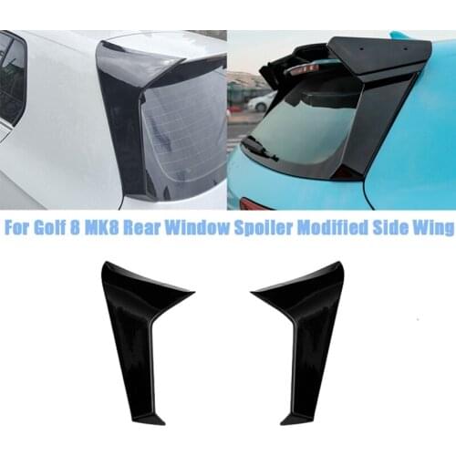 Glossy Black Car Rear Window Spoiler Side Spoiler Wing Trim for Golf 8 MK8 Accessories Car Styling