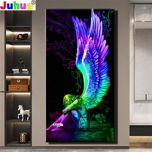 Sad angel girl diamond painting full square round diamond embroidery mosaic New arrivals gift 5d diy large size home decoration