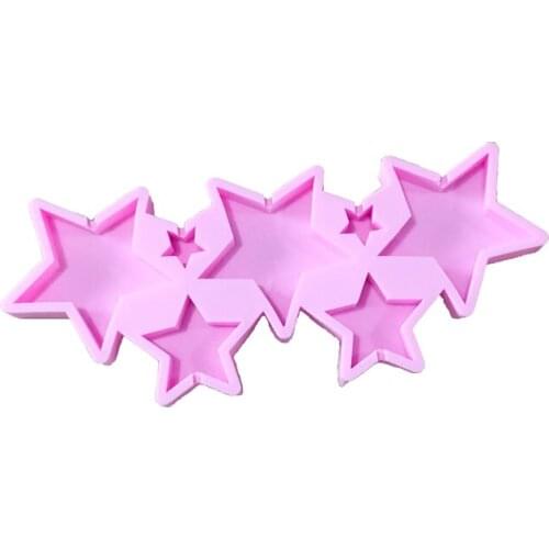 Double Pentagram Silicone Fondant Baking Paste Mold Diy Cake Decorating Polymer Clay Resin Candy Cake Super Sculpey