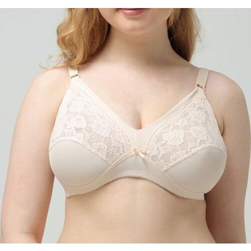 Summer underwear Plus size bra cup C D DD E F floral lace unlined seamless bralette hollow out sexy lingerie minimizer bras C12