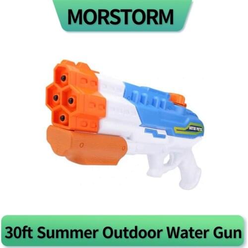 Summer Outdoor Beach Toys Gun Soaker 4Nozzles Blaster Squirt 30ft Water Pistol 2021 New