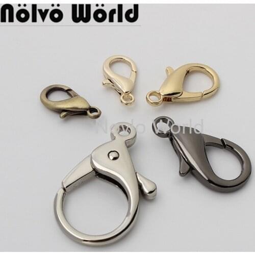 50pieces 5 colors 4 size 18x9mm 23x12mm 29x15mm 35x21mm metal snap hook for DIY Jewelry Findings Lobster Clasp Hooks