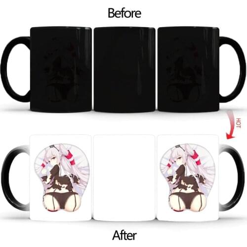 Creative Sexy sling girl Magic Mug,Heat-sensitive Reactive Ceramic Cup Changing Coffee Mugs,coffee cup office Drinkware BSKT-095