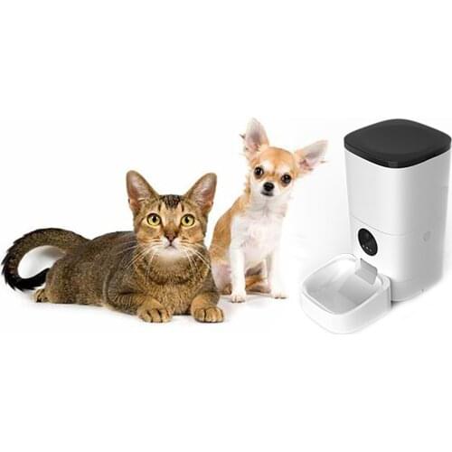 Smart Feeding Machine Product for Pets Dogs Cats 4L WiFi App Control Automatic Smart Pets Dog Cat Food Feeder Bowl Storage