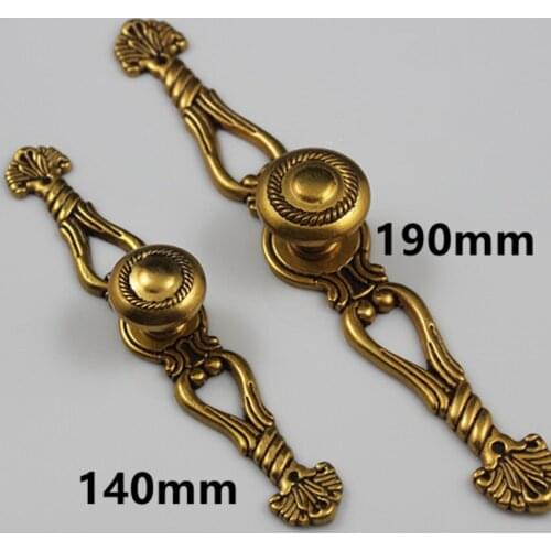Vintage style dresser handles knobs european brass drawer Tv cabinet knobs pulls bronze knobs with back plate furniture handles