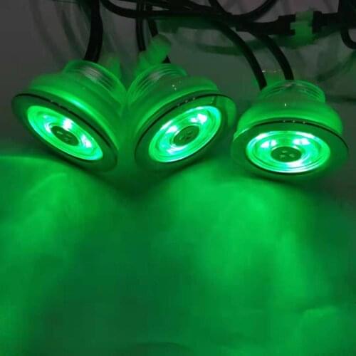 6pcs recessed waterproof RGB LED underwater massage led hot tub light air nozzles air jet light with 1pcs controller 1 adapter