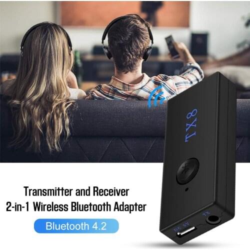 High Quality 2 In 1 Audio Receiving Transmitter Bluetooth 4.2 Receiver USB Charging Adapter 3.5mm Jack For TV CD Player PC