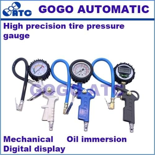 High-precision tire pressure gauge digital pressure gauge barometer Car monitor All copper gas nozzle Tire pressure gauge