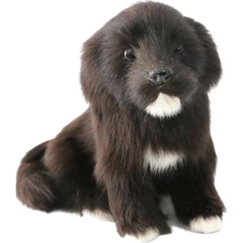 1*Labrador Puppy Dog - Lifelike Ornament Gift - Indoor childrens Simulation toy black dog model doll dog Labrador Q1M1