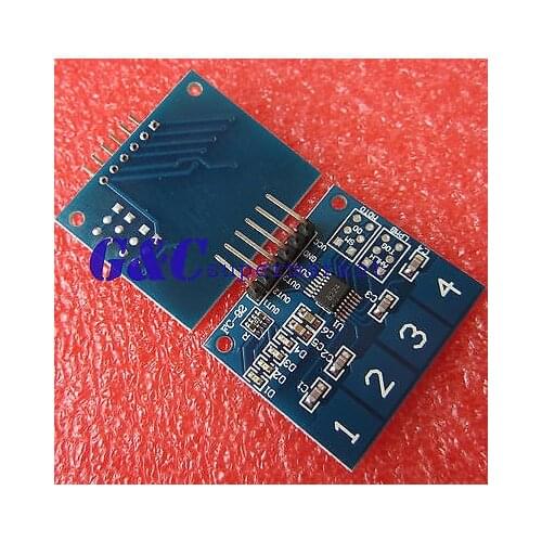 1PCS TTP224 4-Channel Digital Touch Sensor Module Capacitive Touch Switch diy electronics