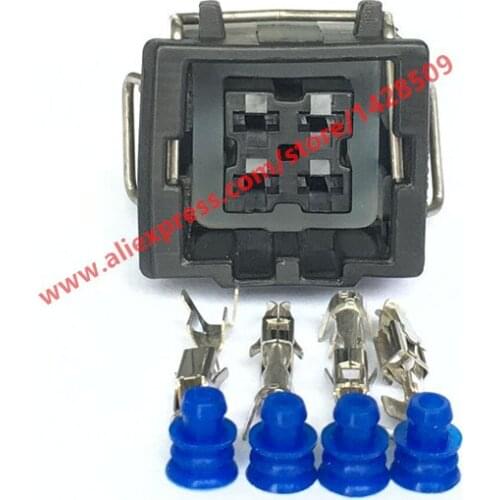 10 Sets 4 Pin Waterproof Automotive Connector Automotive Air Conditioning Pressure Switch Plug 444524-1 For VW Audi