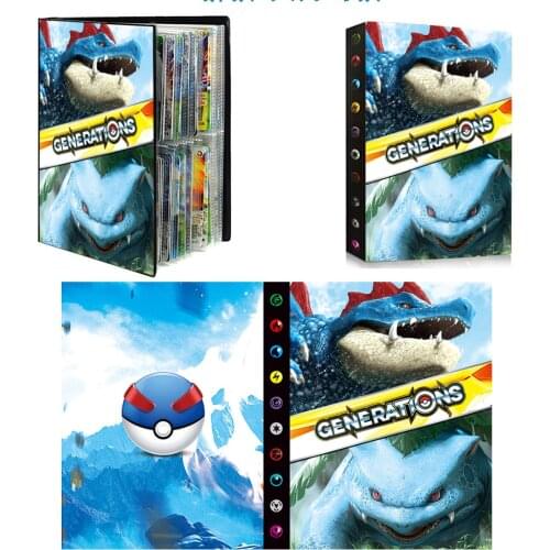 240PCS 3D Print Feraligatr Pokemon Cards Album Book Card DIY Collectors Loaded List Holder Binder Folder Toys