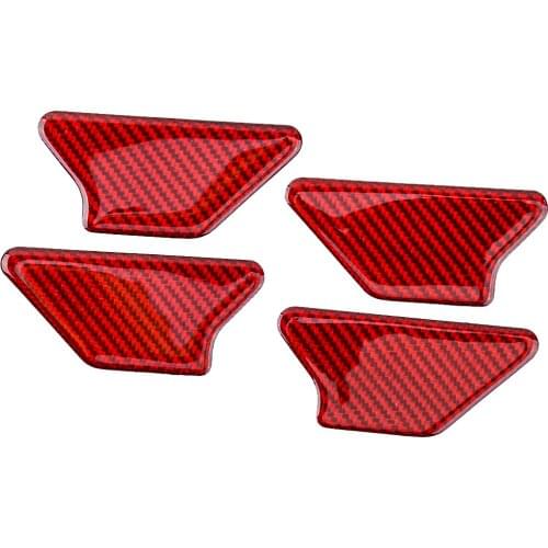 4pcs/Set Carbon Fiber Red Car Interior Door Handle Bowl Cover Trim Fit for VW Golf 6 GTI MK6 2008 2009 2010 2011 2012