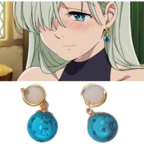 Anime Elizabeth Earrings Seven Deadly Sins Elizabeth Earrings Cosplay Elizabeth Liones Ear Clip Jewelry Collection Accessories